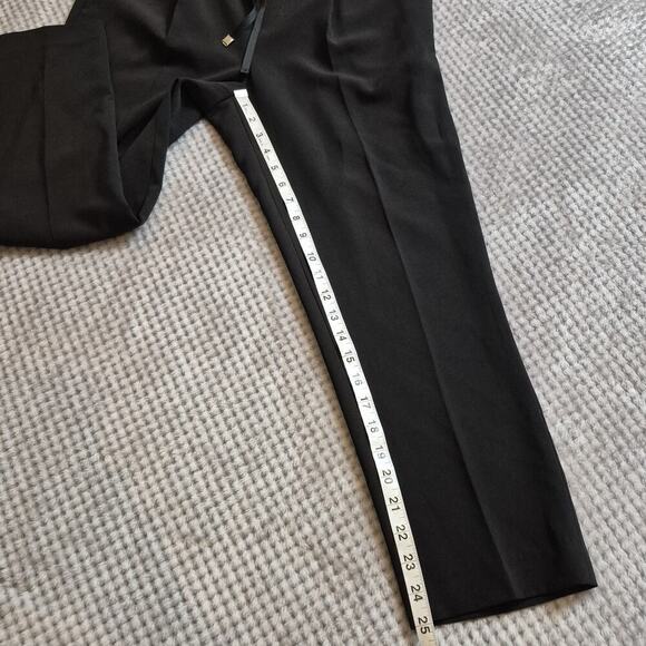 ATM Women Trouser Pants Elastic Waist Pleated Black Medium Pockets Ankle Luxe - Picture 6 of 9